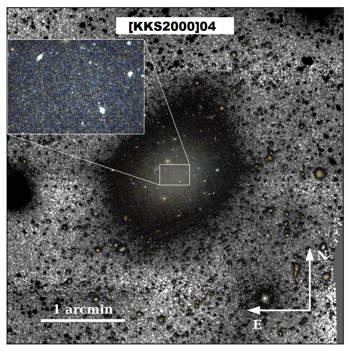 An image of a very low surface brighness galaxy with unusual dark matter content